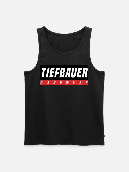 Tiefbauer T-Shirt - Männer Premium Bio Tank Top - Schwarz