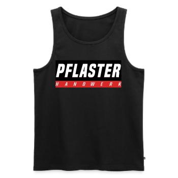 Pflasterer T-Shirt - Männer Premium Bio Tank Top - Schwarz - Vorne - Michal (187cm)