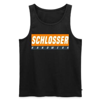Schlosser T-Shirt - Männer Premium Bio Tank Top - Schwarz - Vorne - Michal (187cm)