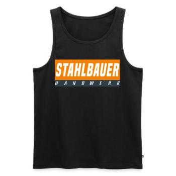 Stahlbauer T-Shirt - Männer Premium Bio Tank Top - Schwarz - Vorne - AI Model Male 178 light (178cm)