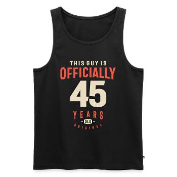 This Guy is Officially 45 Years Old Original - 45 - Men's Premium Organic Tank Top - black - Front - Michal (187cm)