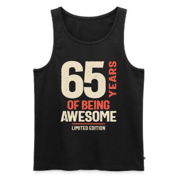 65 Years Of Being Awesome - 65th Birthday - Men's Premium Organic Tank Top - black - Front - Michal (187cm)