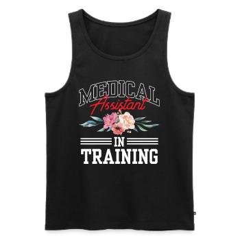 Assistant médical en assistance à la formation - Débardeur bio Premium Homme - noir - Devant - Michal (187cm)