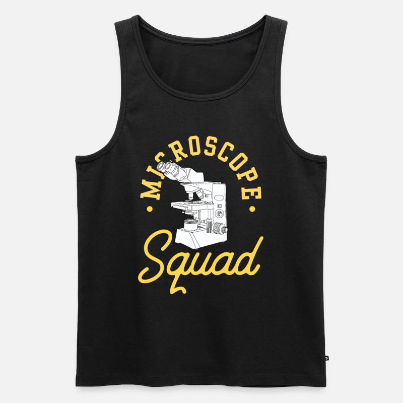 Microscope Team Microscopes Microscope Sayings - Men's Premium Organic Tank Top - black