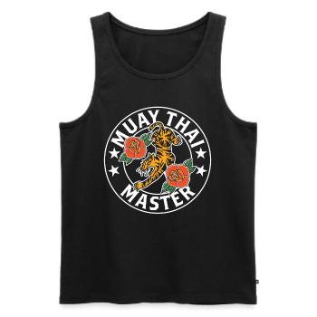 Muay Thai Master Fighting Martial Arts Fighter - Men's Premium Organic Tank Top - black - Front - AI Model Male 178 light (178cm)