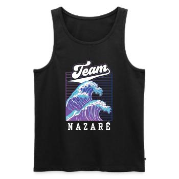Team Nazaré Surfing Surfing Surfer Vagues - Débardeur bio Premium Homme - noir - Devant - AI Model Male 178 light (178cm)