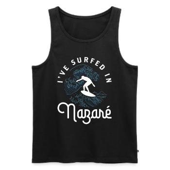 J’ai surfé à Nazaré Surfer Surfer Surfing - Débardeur bio Premium Homme - noir - Devant - Michal (187cm)