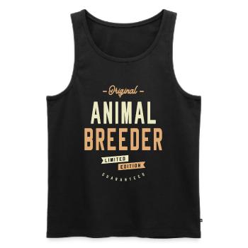 Éleveur d’animaux d’origine - Débardeur bio Premium Homme - noir - Devant - Michal (187cm)