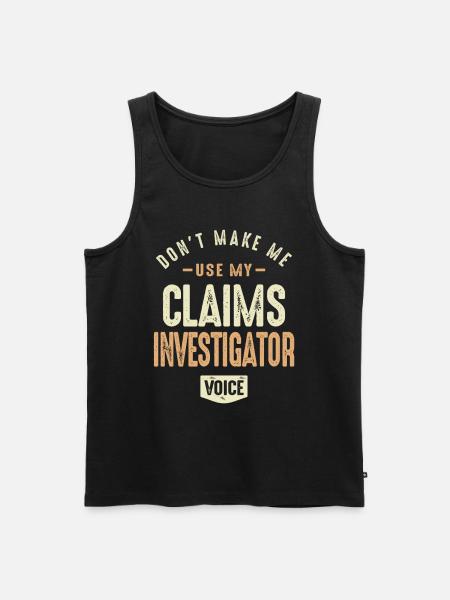 Claims Investigator Voice - Men's Premium Organic Tank Top - black