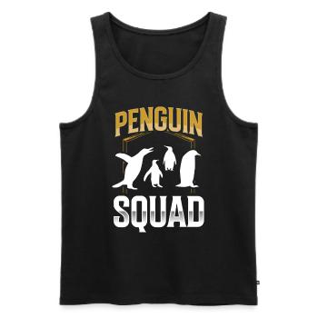 Penguin Team Lovers Pingouins Animal Mignon - Débardeur bio Premium Homme - noir - Devant - Michal (187cm)