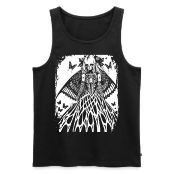 Punkrock Fan Skull with Mohawk Crazy Antisocial P - Men's Premium Organic Tank Top - black - Front - AI Model Male 178 light (178cm)