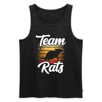 Team Rats Mignon Rat Lover Animal - Débardeur bio Premium Homme - noir - Devant - AI Model Male 178 light (178cm)