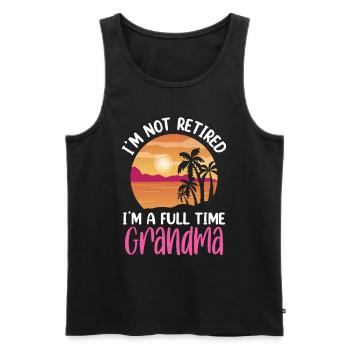 I'm not retired I'm a full time grandma - Men's Premium Organic Tank Top - black - Front - Michal (187cm)