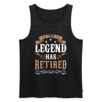 Diese Legende Hat Sich Zur Ruhe Gesetzt Rente - Männer Premium Bio Tank Top - Schwarz - Vorne - AI Model Male 178 light (178cm)