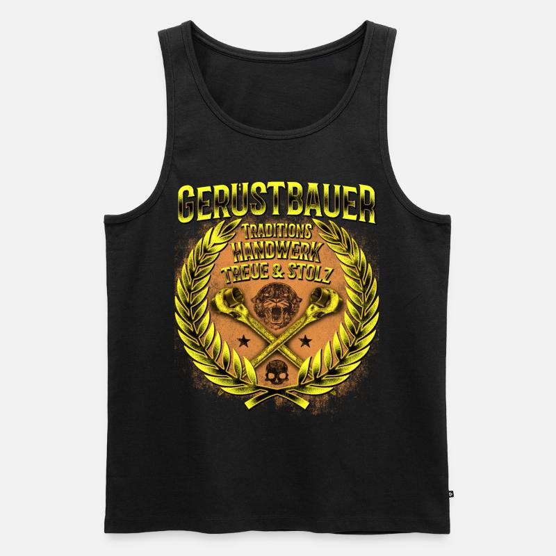 Gerüstbauer T-Shirt - Männer Premium Bio Tank Top - Schwarz