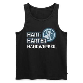 Fliesenleger T-Shirt - Männer Premium Bio Tank Top - Schwarz - Vorne - Michal (187cm)