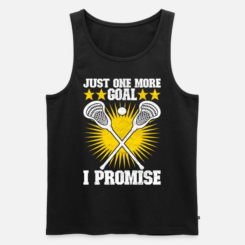 Lacrosse - Männer Premium Bio Tank Top - Schwarz