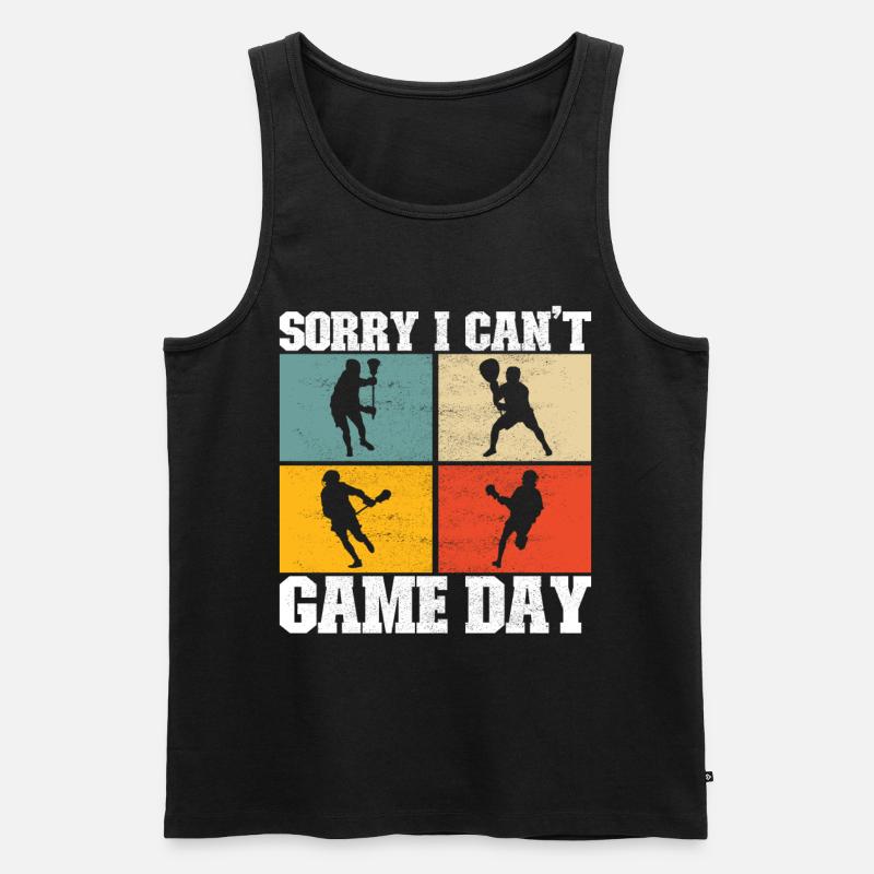 Lacrosse - Männer Premium Bio Tank Top - Schwarz