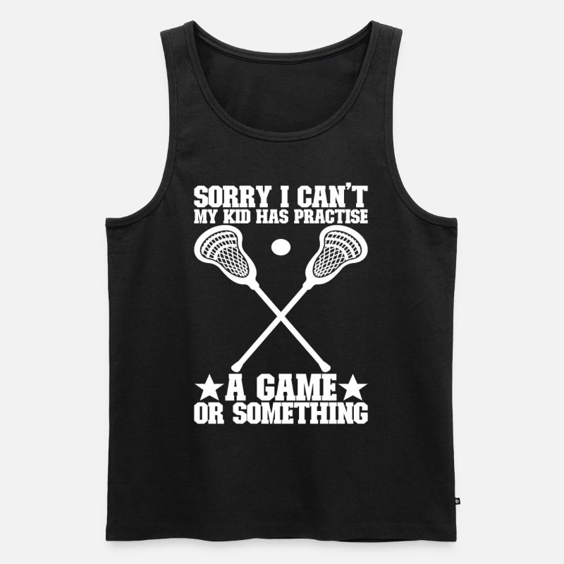 Lacrosse - Männer Premium Bio Tank Top - Schwarz