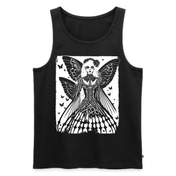 Fairycore Esthétique Squelette Fée Goth Gothique G - Débardeur bio Premium Homme - noir - Devant - Michal (187cm)