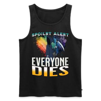 spoiler alert everyone dies - Männer Premium Bio Tank Top - Schwarz - Vorne - AI Model Male 178 light (178cm)