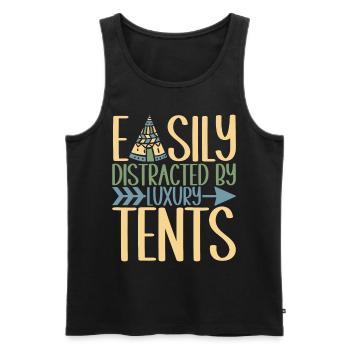 Glamping Glamper - Männer Premium Bio Tank Top - Schwarz - Vorne - AI Model Male 178 light (178cm)