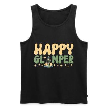 Glamping Glamper - Männer Premium Bio Tank Top - Schwarz - Vorne - AI Model Male 178 light (178cm)