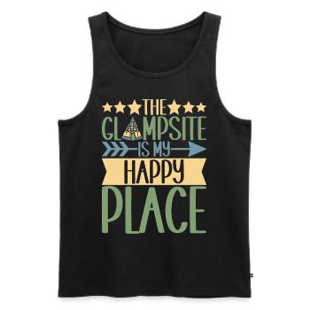 Glamping Glamper - Männer Premium Bio Tank Top - Schwarz - Vorne - AI Model Male 178 light (178cm)