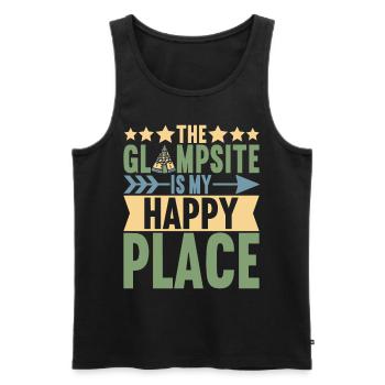 Glamping Glamper - Männer Premium Bio Tank Top - Schwarz - Vorne - AI Model Male 178 light (178cm)