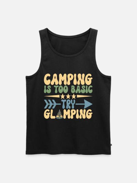 Glamping Glamper - Männer Premium Bio Tank Top - Schwarz