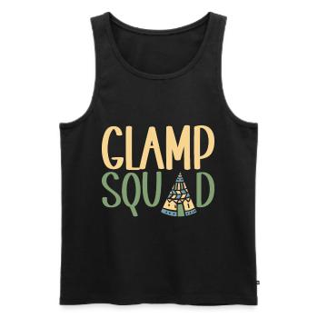 Glamping Glamper - Männer Premium Bio Tank Top - Schwarz - Vorne - AI Model Male 178 light (178cm)