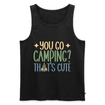 Glamping Glamper - Männer Premium Bio Tank Top - Schwarz - Vorne - AI Model Male 178 light (178cm)