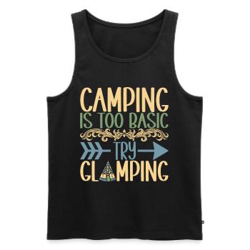 Glamping Glamper - Männer Premium Bio Tank Top - Schwarz - Vorne - AI Model Male 178 light (178cm)
