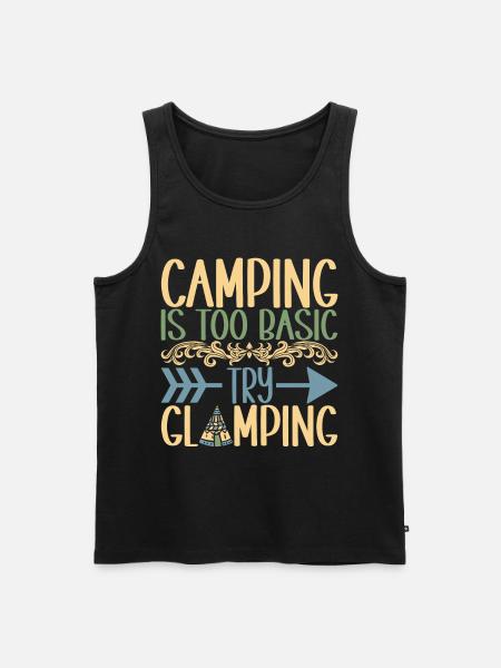 Glamping Glamper - Men's Premium Organic Tank Top - black