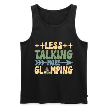 Glamping Glamper - Männer Premium Bio Tank Top - Schwarz - Vorne - AI Model Male 178 light (178cm)