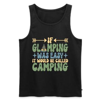 Glamping Glamper - Männer Premium Bio Tank Top - Schwarz - Vorne - AI Model Male 178 light (178cm)
