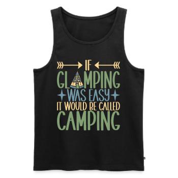 Glamping Glamper - Männer Premium Bio Tank Top - Schwarz - Vorne - AI Model Male 178 light (178cm)