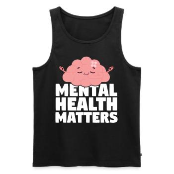 Mental Health Matters - Männer Premium Bio Tank Top - Schwarz - Vorne - Michal (187cm)
