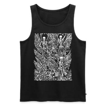 Fairycore Aesthetics Skeleton Fairy Goth Gothic G - Men's Premium Organic Tank Top - black - Front - Michal (187cm)