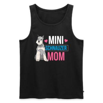 Schnauzer miniature Maman Fille Schnauzers Chien - Débardeur bio Premium Homme - noir - Devant - Michal (187cm)