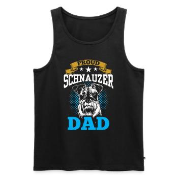 Stolzer Schnauzer Papa Haustier Hund Schnauzers - Männer Premium Bio Tank Top - Schwarz - Vorne - Michal (187cm)