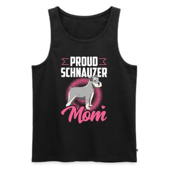Proud Schnauzer Mama Chien de compagnie Schnauzers - Débardeur bio Premium Homme - noir - Devant - AI Model Male 178 light (178cm)