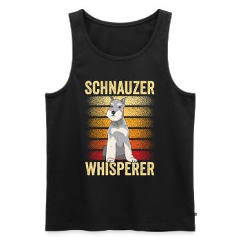 Schnauzer Whispering Dog Schnauzers Pet - Men's Premium Organic Tank Top - black - Front - Michal (187cm)