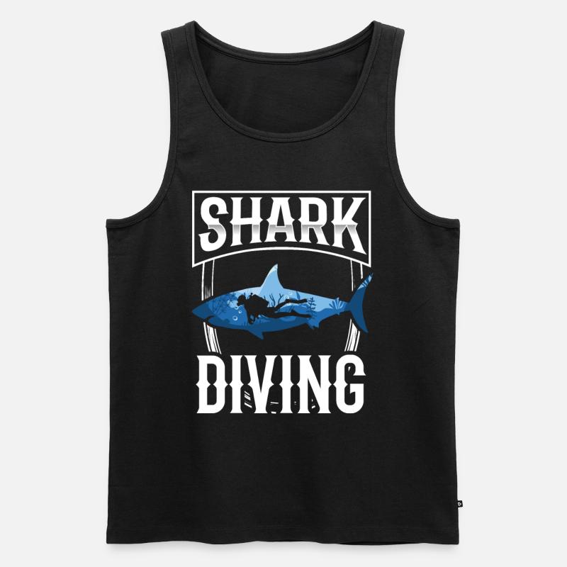 Plongée avec les requins Plongée avec les requins - Débardeur bio Premium Homme - noir