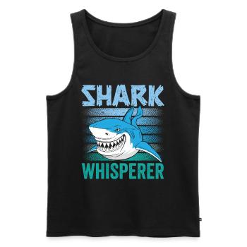 Shark Whisperer Shark Whisperer Shark Shark Shark Tooth - Men's Premium Organic Tank Top - black - Front - Michal (187cm)