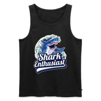 Shark Enthusiast Shark Shark Diving Sharks Shark Tooth - Men's Premium Organic Tank Top - black - Front - Michal (187cm)