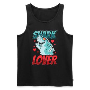 Shark Lover Sharks Shark Shark Diving Shark Tooth - Men's Premium Organic Tank Top - black - Front - AI Model Male 178 light (178cm)