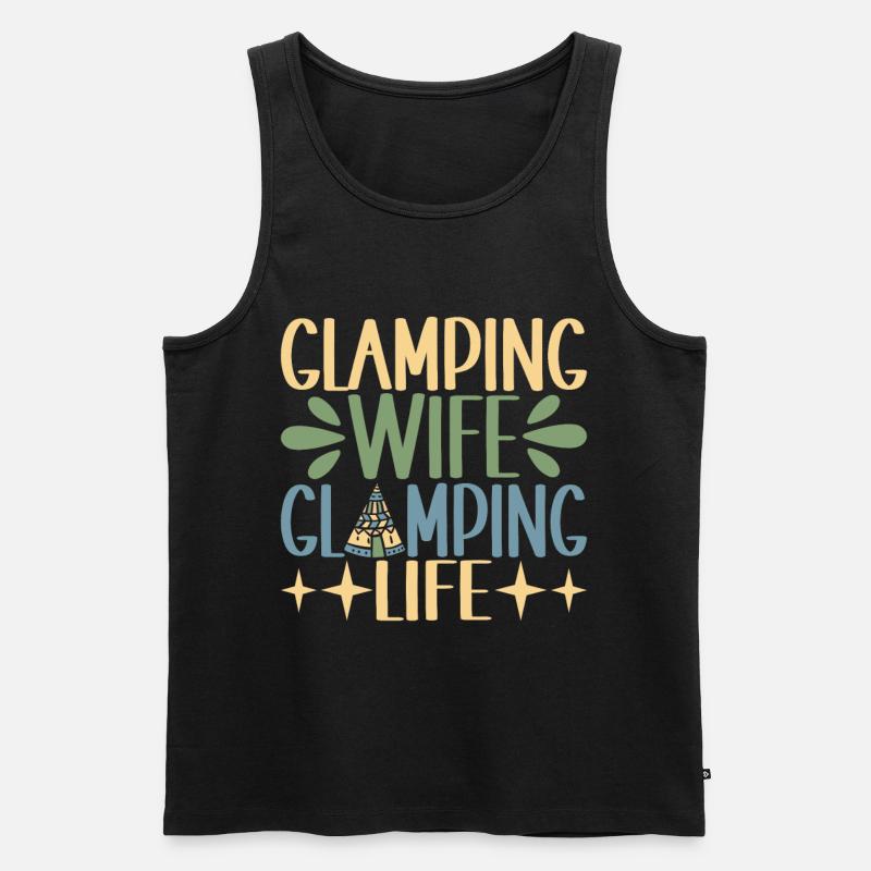 Glamping Glamper - Männer Premium Bio Tank Top - Schwarz