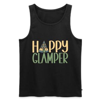 Glamping Glamper - Männer Premium Bio Tank Top - Schwarz - Vorne - AI Model Male 178 light (178cm)