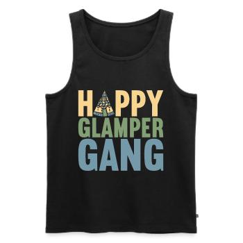 Glamping Glamper - Männer Premium Bio Tank Top - Schwarz - Vorne - AI Model Male 178 light (178cm)